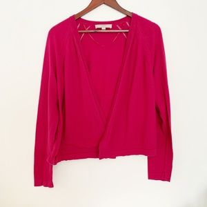 Loft Pink Open Cardigan Sweater
